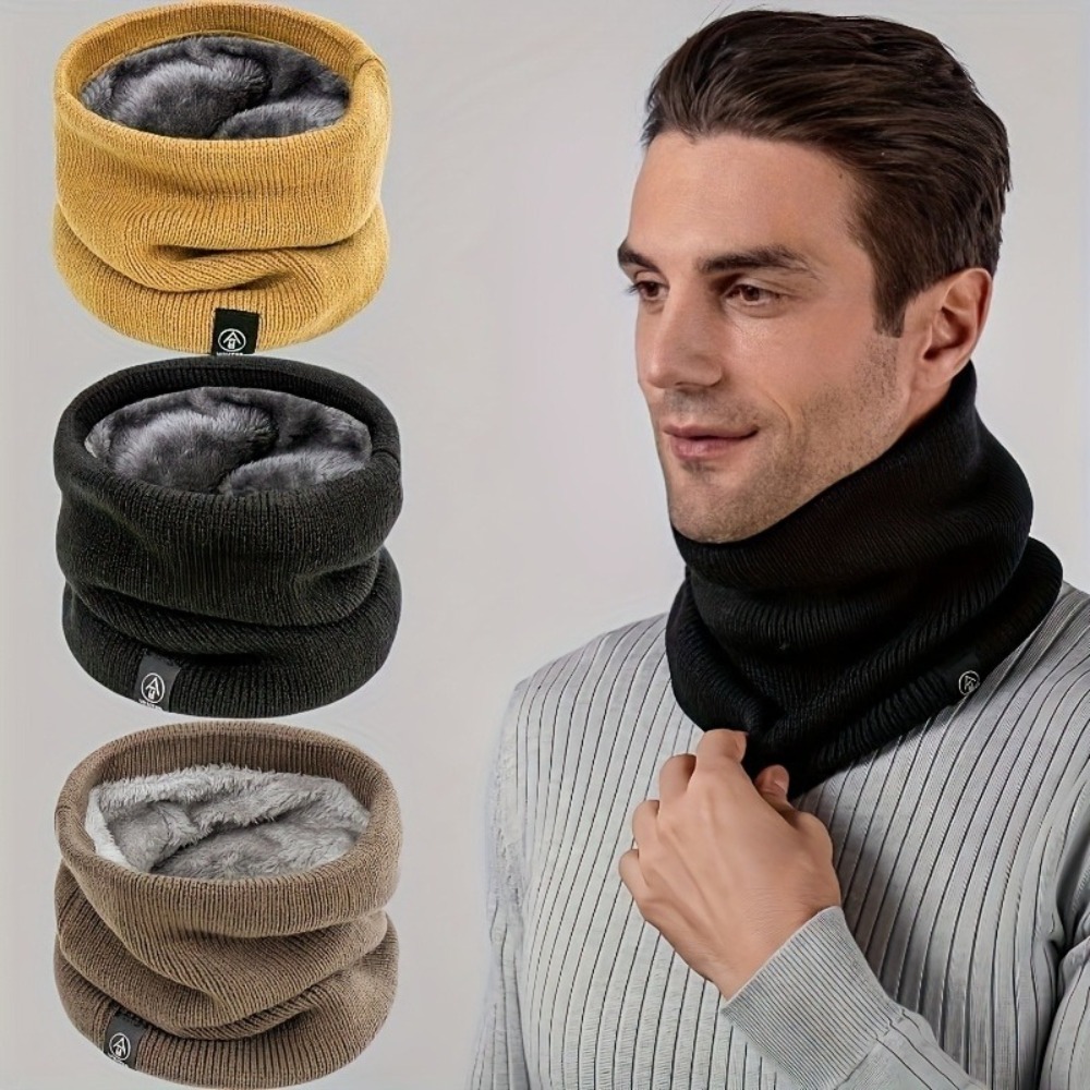 Neck Gaiter Fleece - Winter Neck Warmer Men Knit Scarf