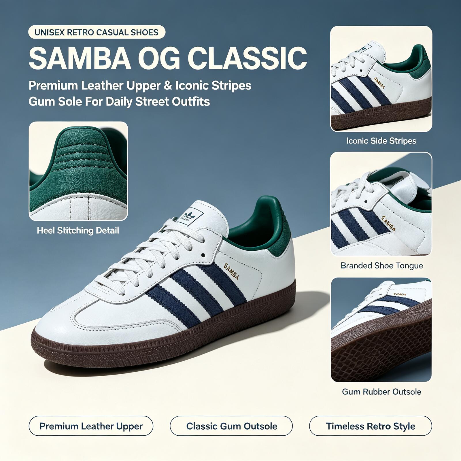 Official Adidas Genuine SAMBA  - Adidas Shoes Samba recension och pris