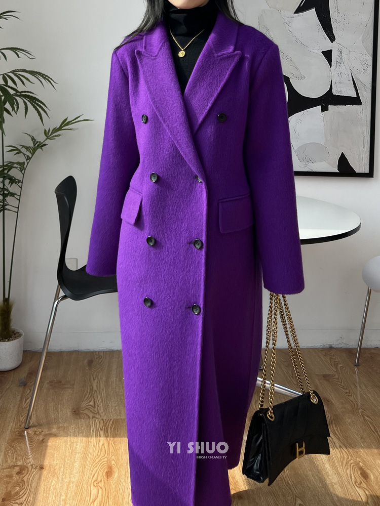 Autumn Winter New Thick Double - Wool Coat Peacoat recension och pris