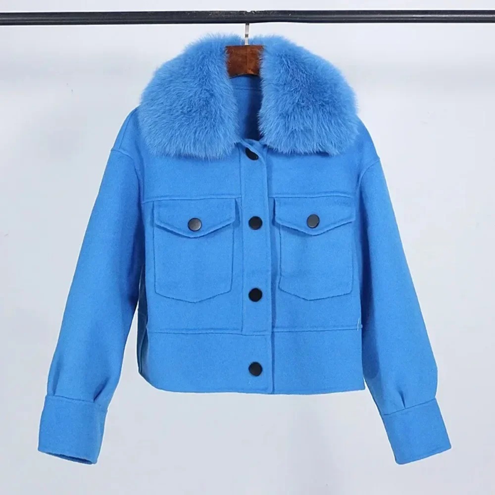 Wool Women Fur Coat New Autumn - Wool Coat Peacoat recension och pris