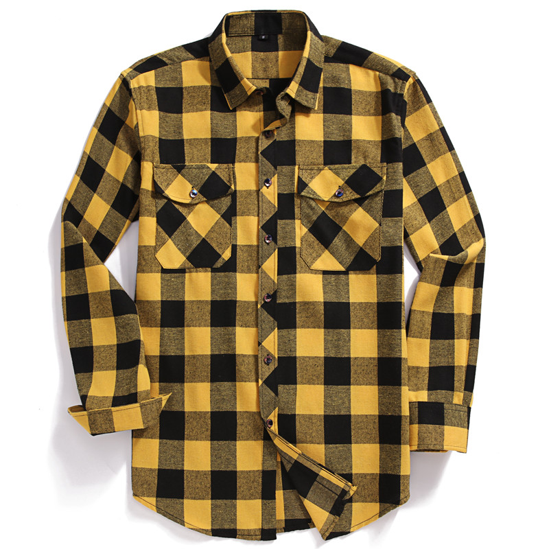 Fall Men's Long-Sleeved Casual - Flannel Shirt Lined recension och pris
