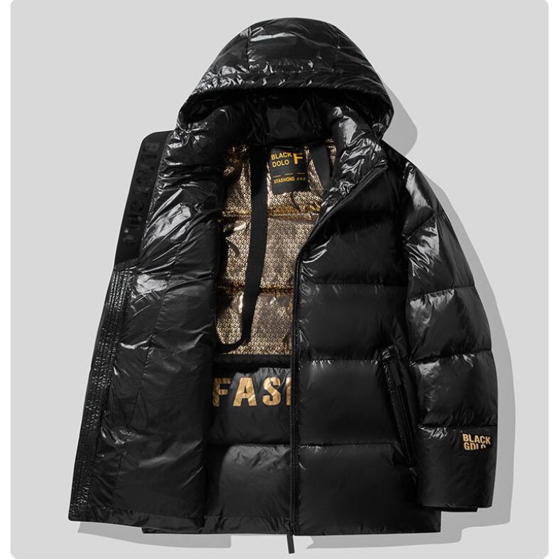New Winter Men Hooded Black Sh - Down Jacket Packable recension och pris