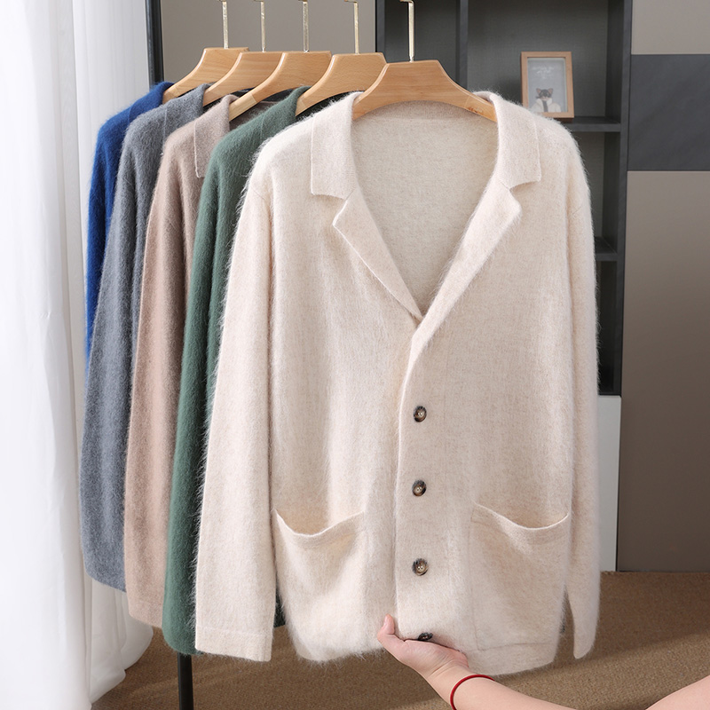 New Mink Wool Cardigan Men's P - Wool Coat Peacoat recension och pris