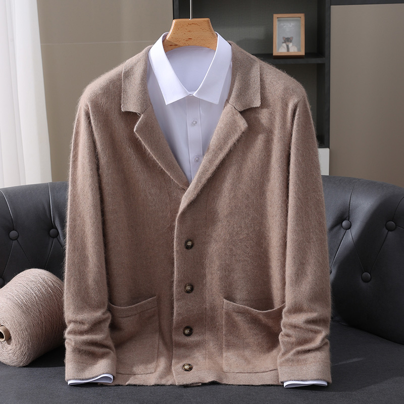 New Mink Wool Cardigan Men's P - Wool Coat Peacoat recension och pris