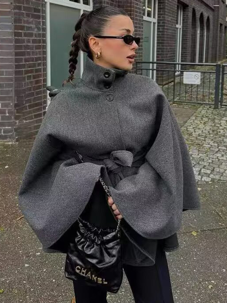 TFMLN Women Woolen Cloak Coats - Wool Coat Peacoat recension och pris