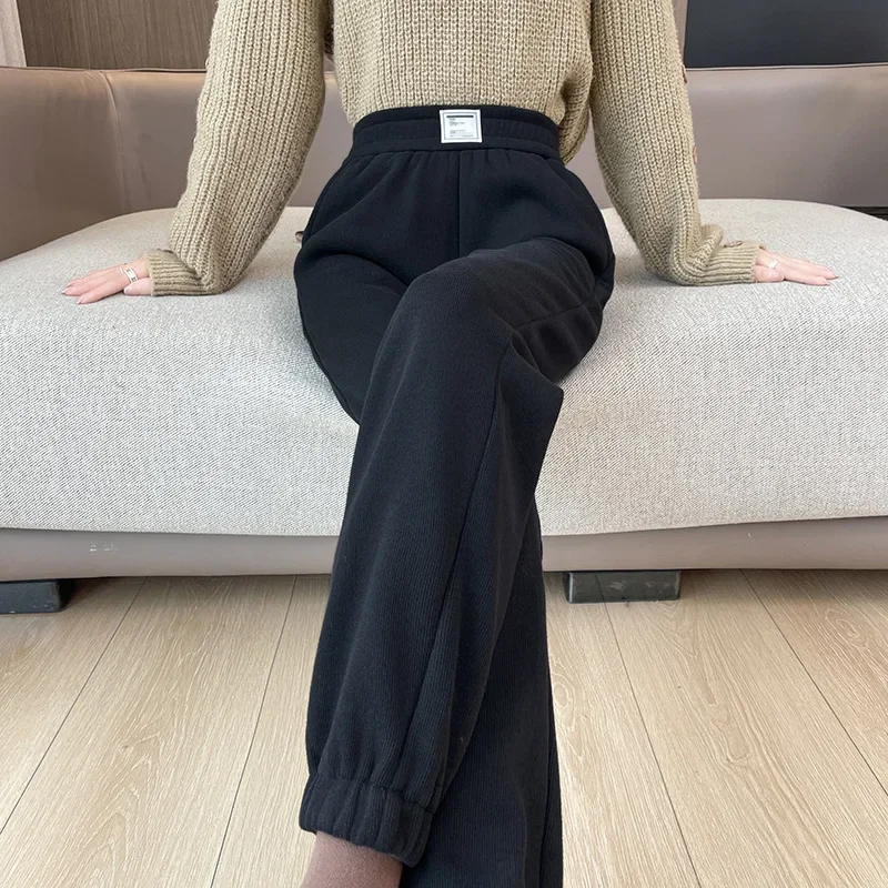 Winter New Thickened Fleece Li - Corduroy Pant Warm recension och pris