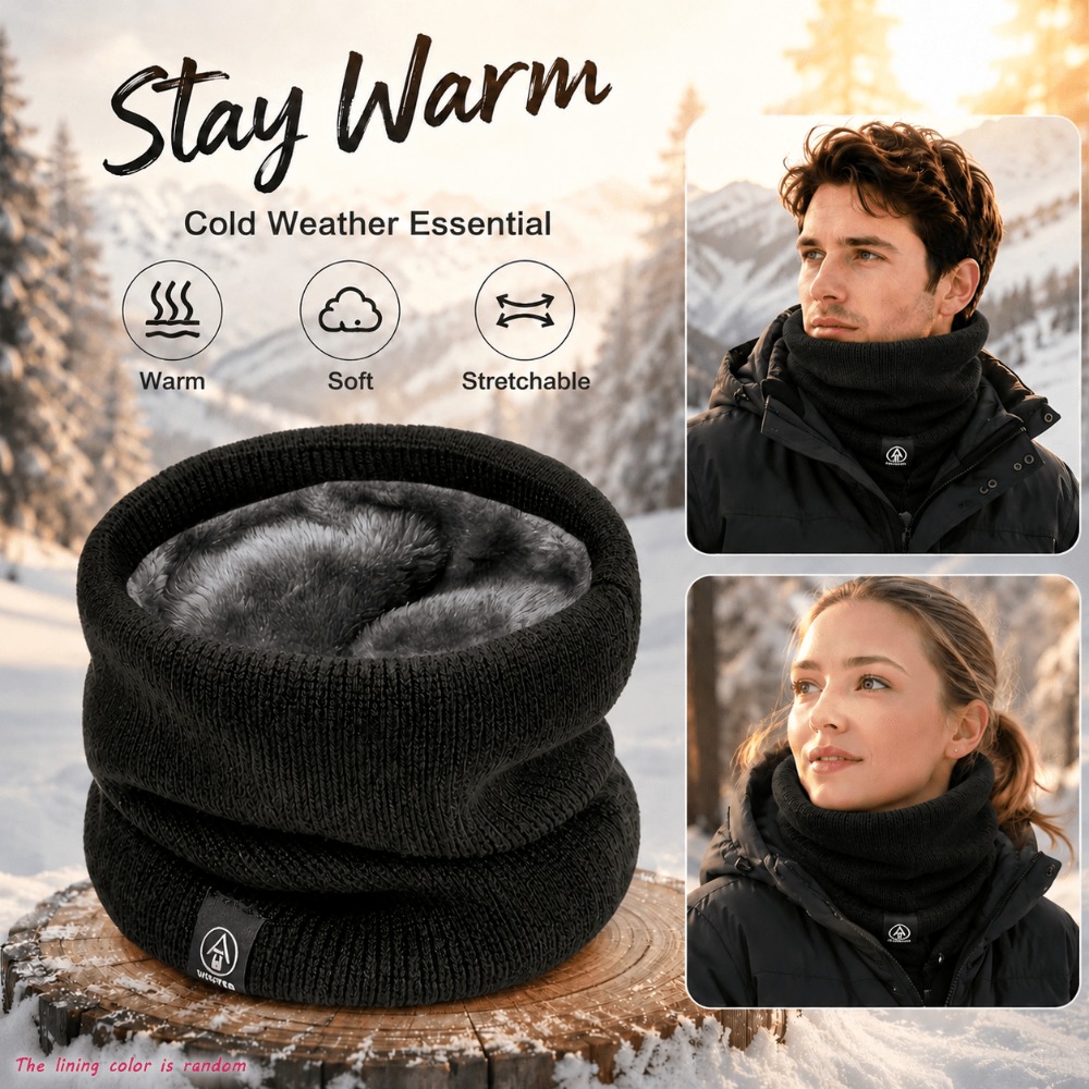 Winter Neck Warmer Men Knit Sc - Neck Gaiter Fleece recension och pris