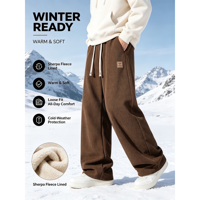 Men's Winter Sports Pants Cord - Corduroy Pant Warm recension och pris