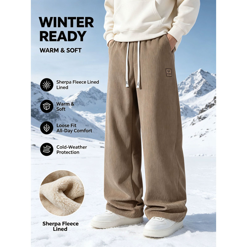 Men's Winter Sports Pants Cord - Corduroy Pant Warm recension och pris