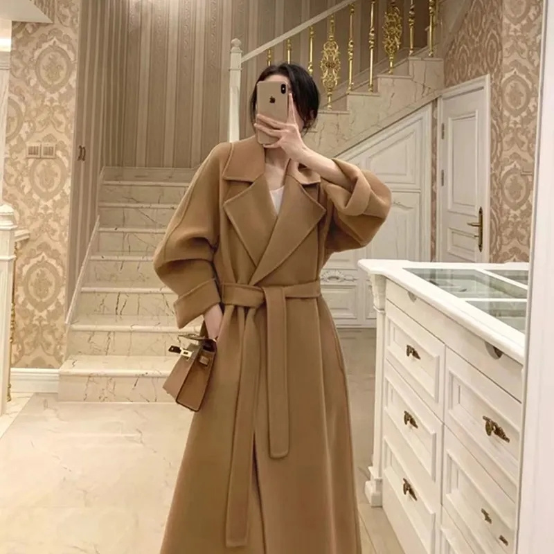 Double-sided Cashmere Big Coll - Wool Coat Peacoat recension och pris