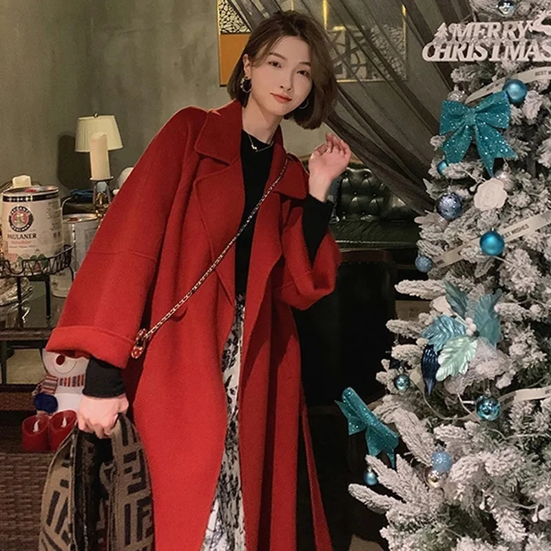 Double-sided Cashmere Big Coll - Wool Coat Peacoat recension och pris