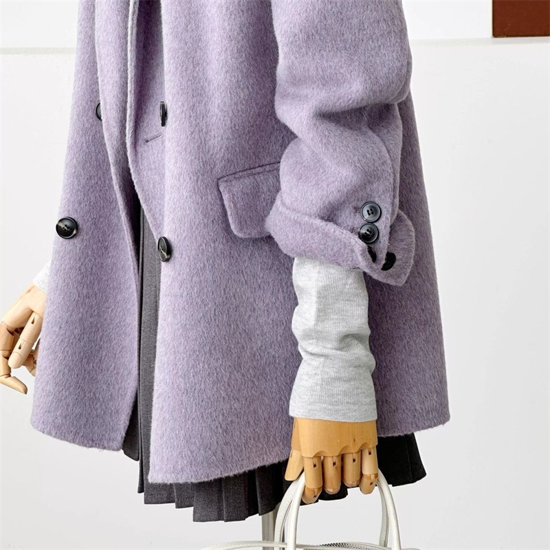 Women's Double-faced Woolen Co - Wool Coat Peacoat recension och pris