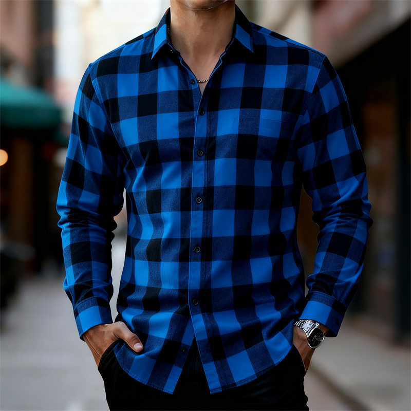 Men's Classic Red and Black Pl - Flannel Shirt Lined recension och pris