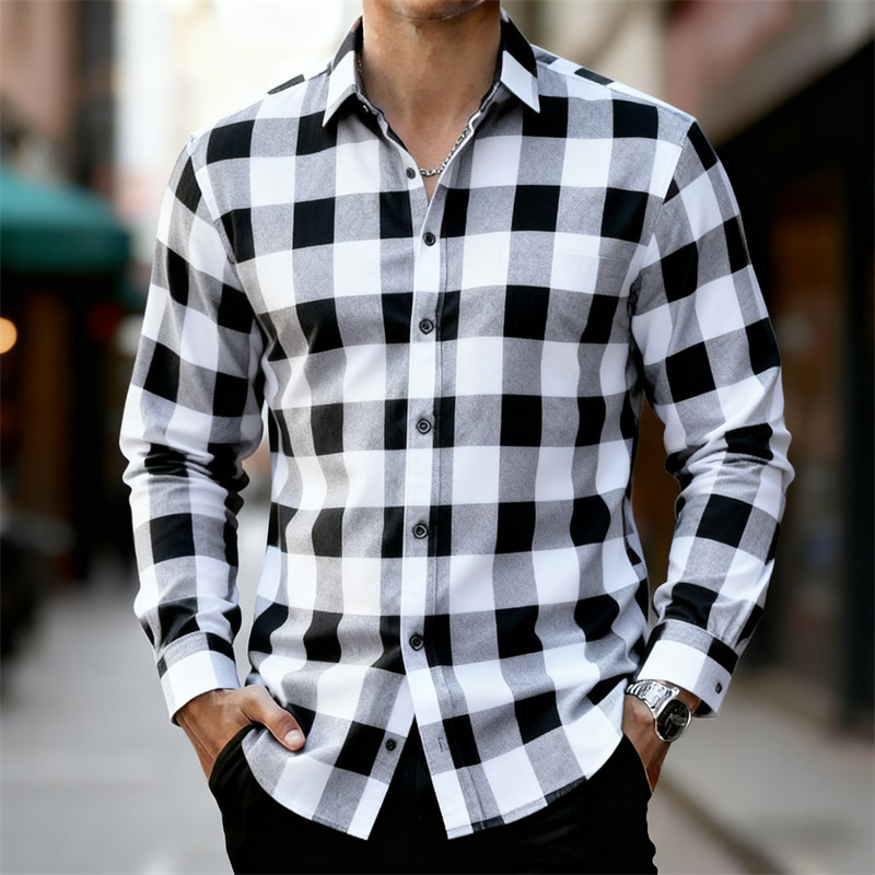 Men's Classic Red and Black Pl - Flannel Shirt Lined recension och pris