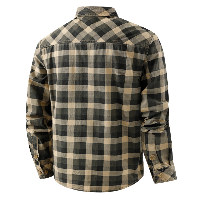 Men's Retro Workwear Checkered - Flannel Shirt Lined recension och pris
