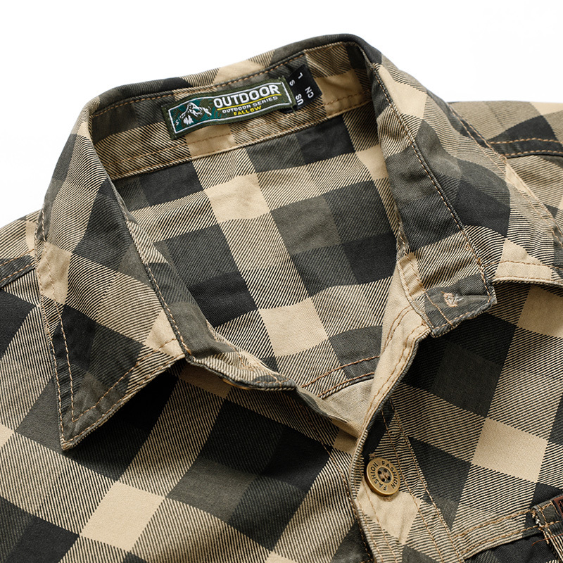 Men's Retro Workwear Checkered - Flannel Shirt Lined recension och pris