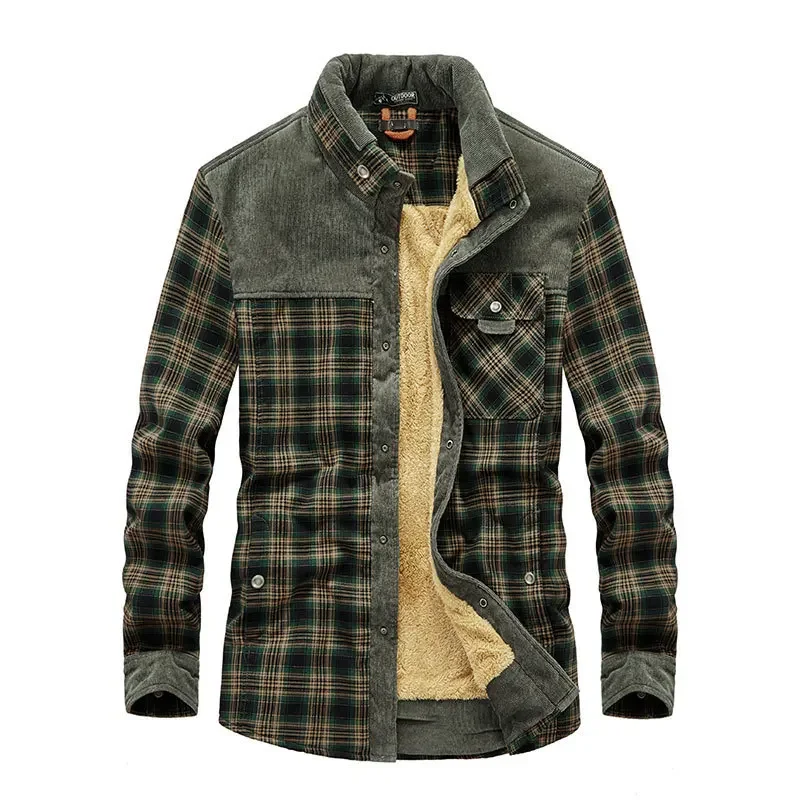 Men Plaid Shirts Winter Jacket - Flannel Shirt Lined recension och pris