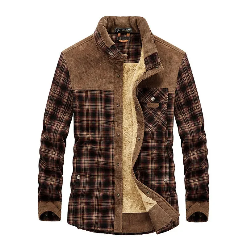 Men Plaid Shirts Winter Jacket - Flannel Shirt Lined recension och pris